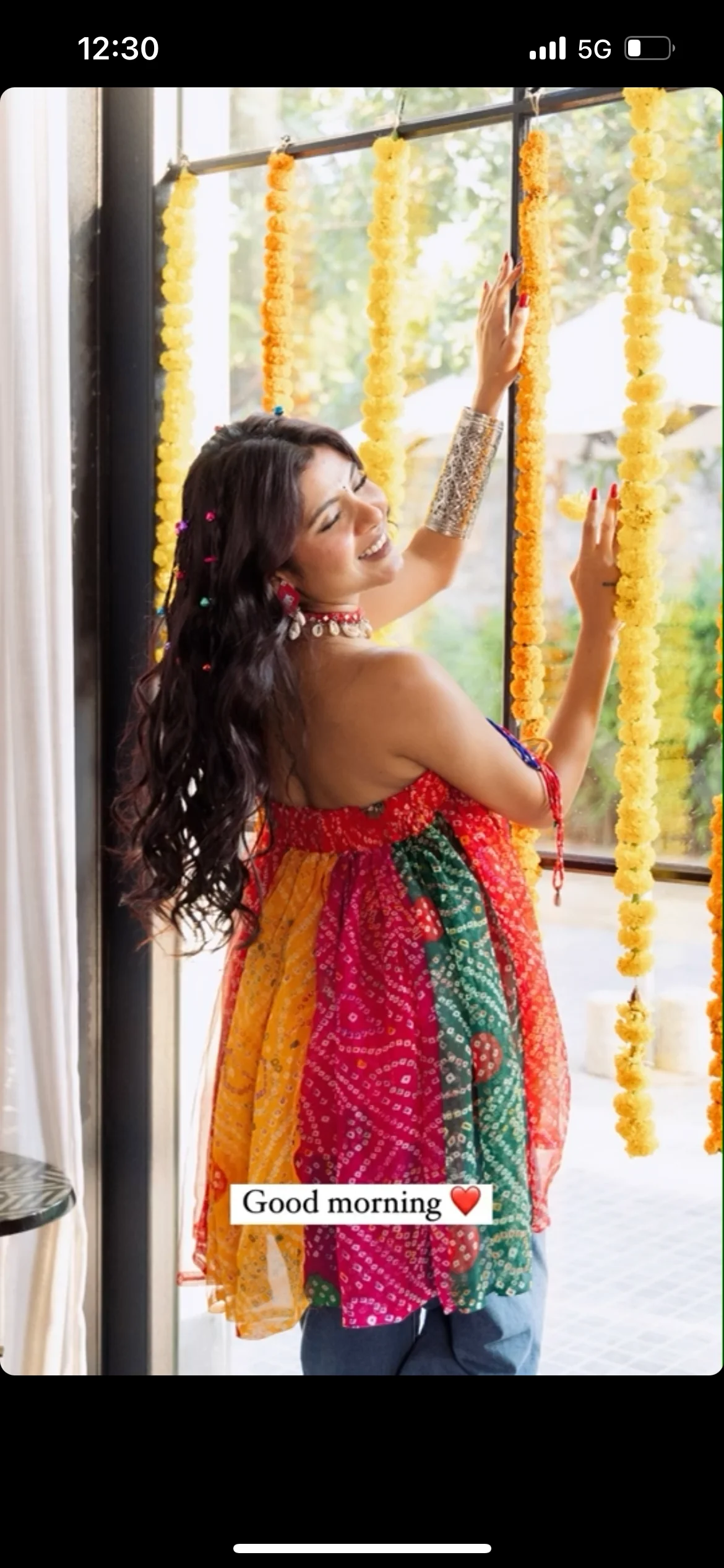 multi colour bandhani top