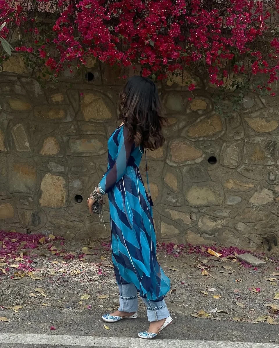 lehriya long kurti