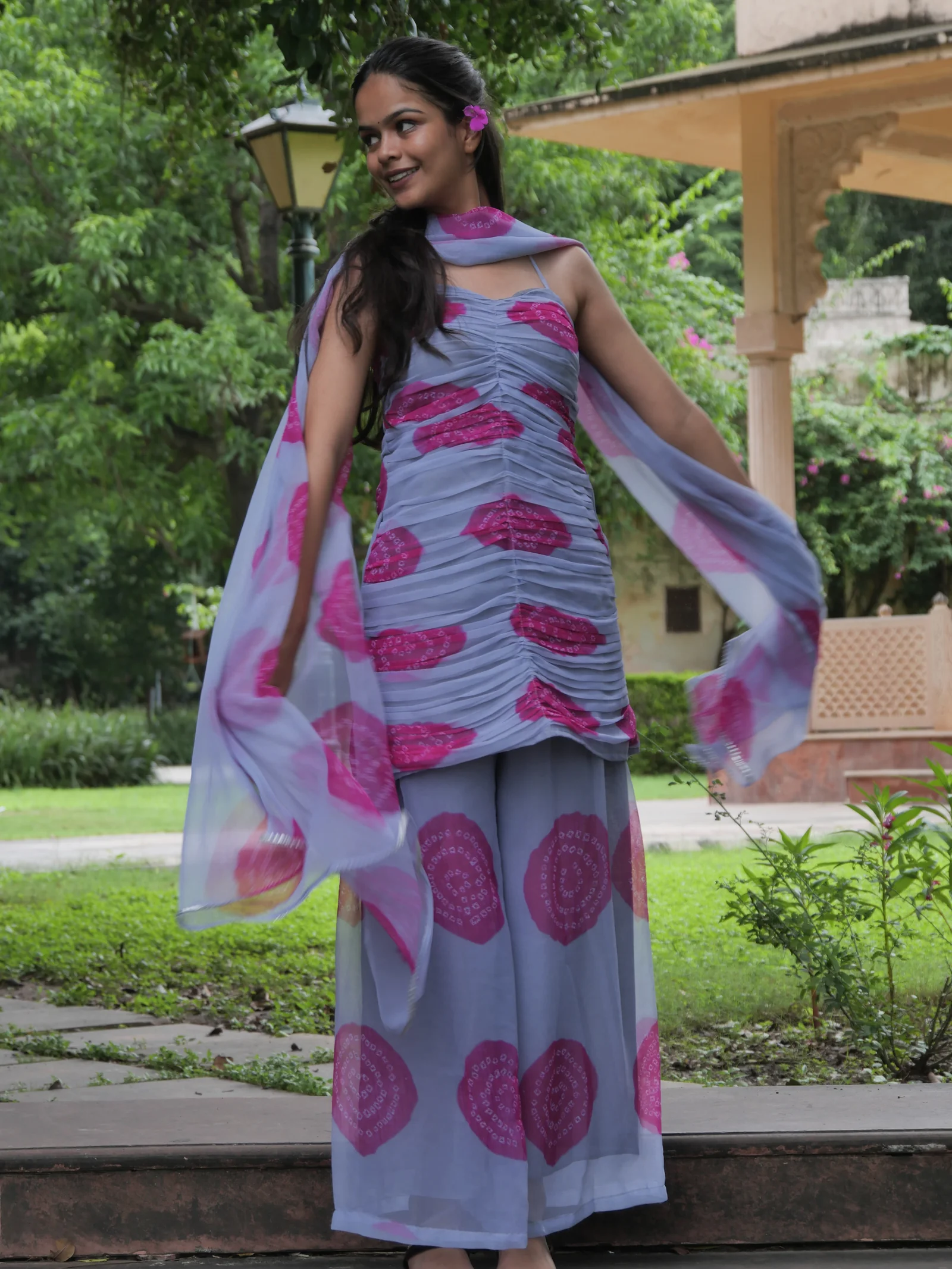 bandhani kurta set
