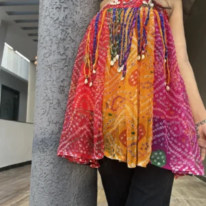 multi colour bandhani top