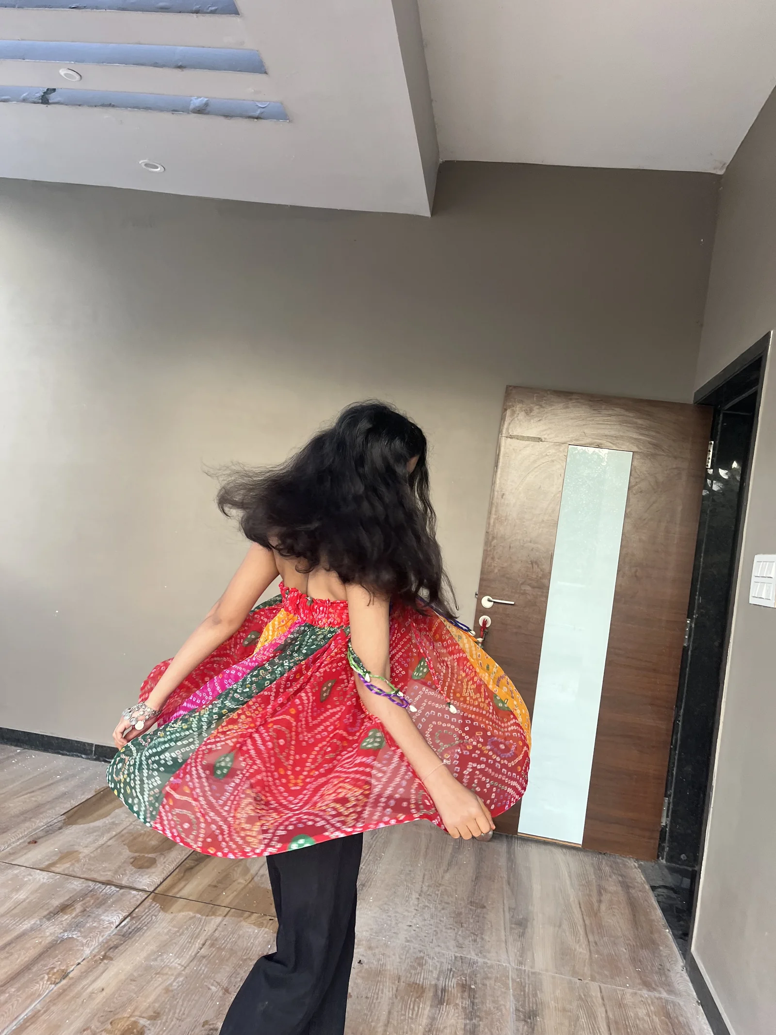 multi colour bandhani top