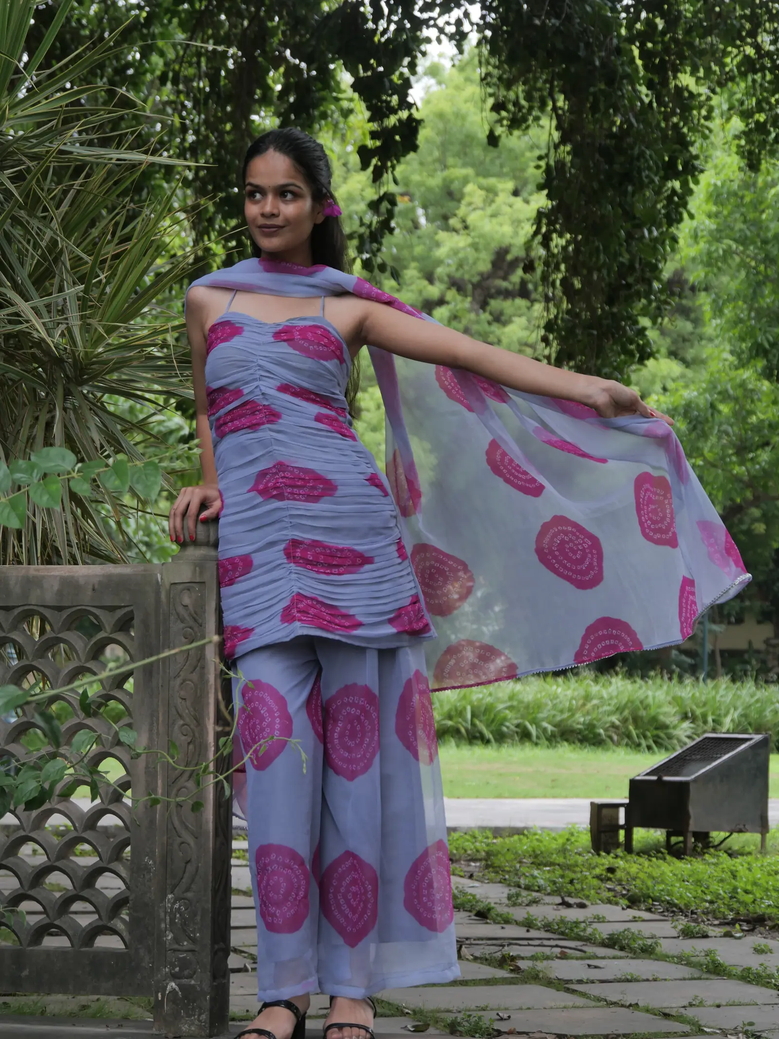bandhani kurta set