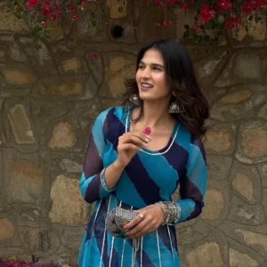lehriya long kurti