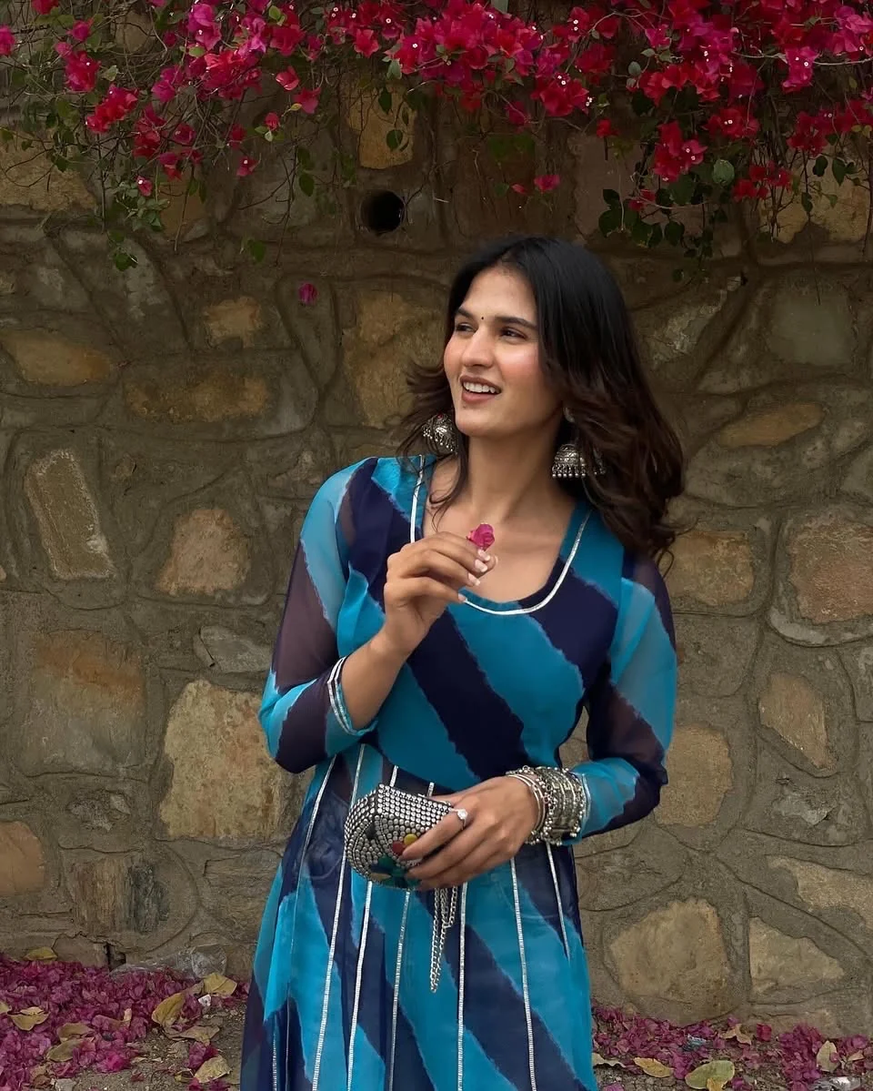 lehriya long kurti