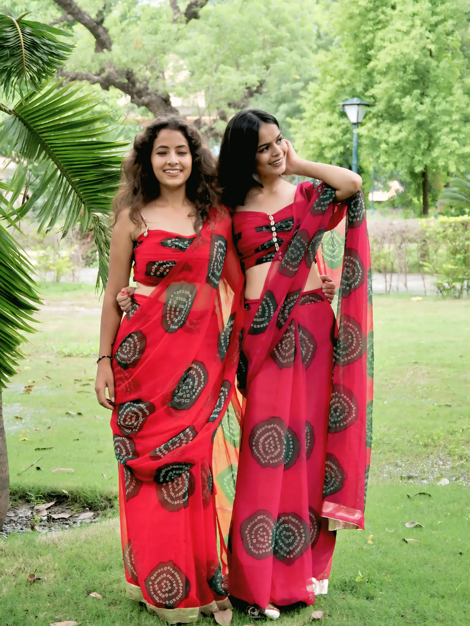 Bandhani Ready to Wear Saree - Image 3